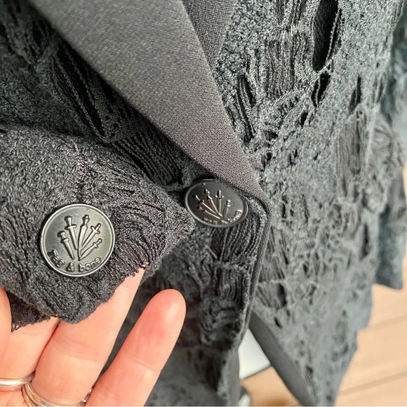 🔥 RAG & BONE . Lace Detailed Tuxedo style Black Blazer. 🔥Size 2 … GORGEOUS! 🔥 - Picture 8 of 17
